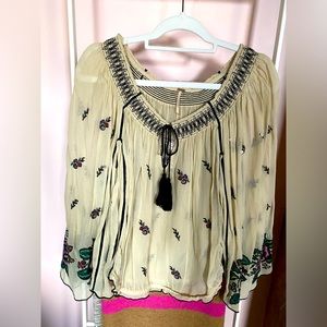 Free People Embellished Blouse